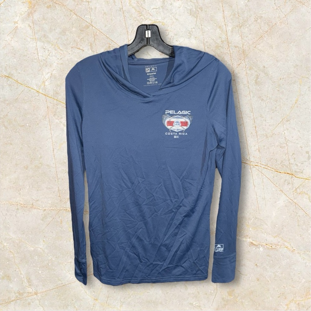 Pelagic Aquatek Hooded Fishing Shirt Womens Small Costa Rica Pullover Hoodie NWT